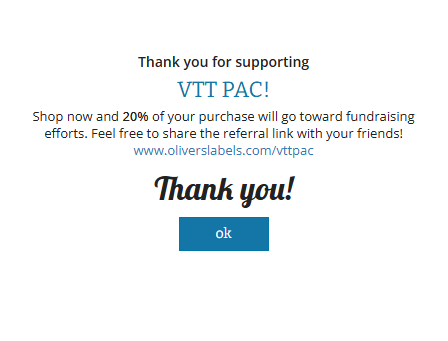Support your PAC - Oliver's Labels