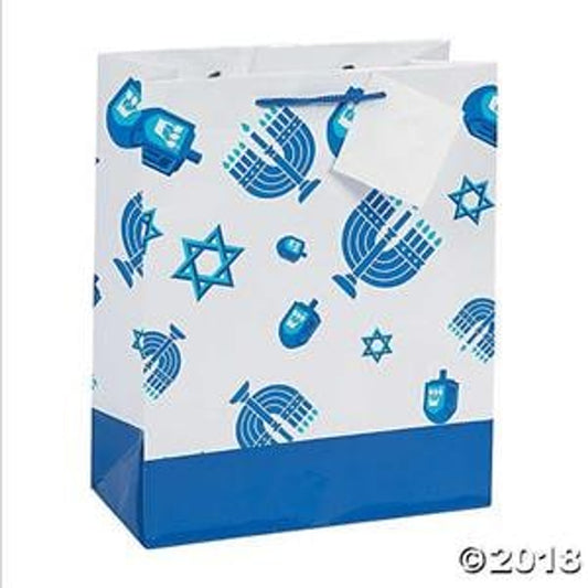 Chanukah - Gift Icons Gift Bags with tags