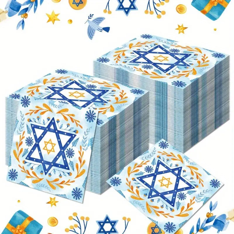 Chanukah - Kitchen 20-Pack Candlelight Party Napkins - 2-Ply