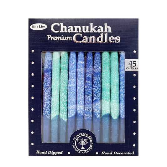 Chanukah - Candles 45pcs - Frosted "Shades of Blue"