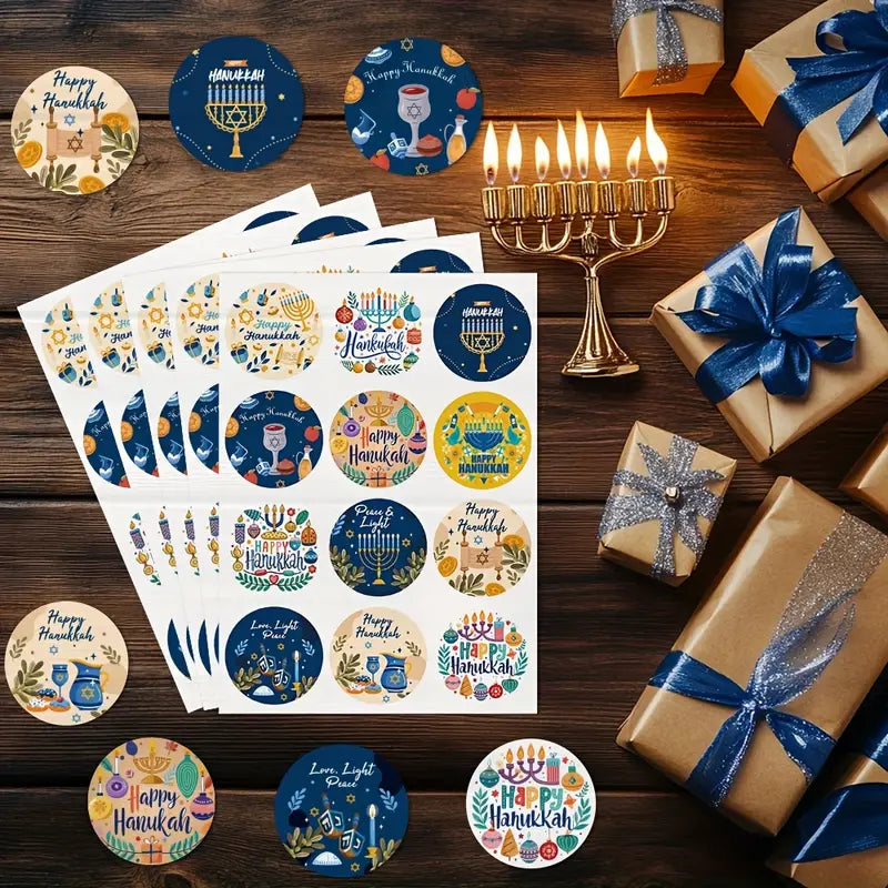 Chanukah - Arts & Crafts - Stickers 120pcs Happy Hanukkah