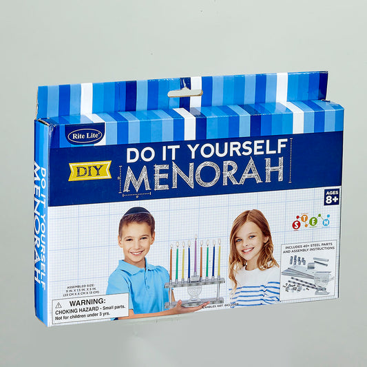 Chanukah - Arts & Crafts D-I-Y Menorah Kit - Plan It! Build It! Light It!