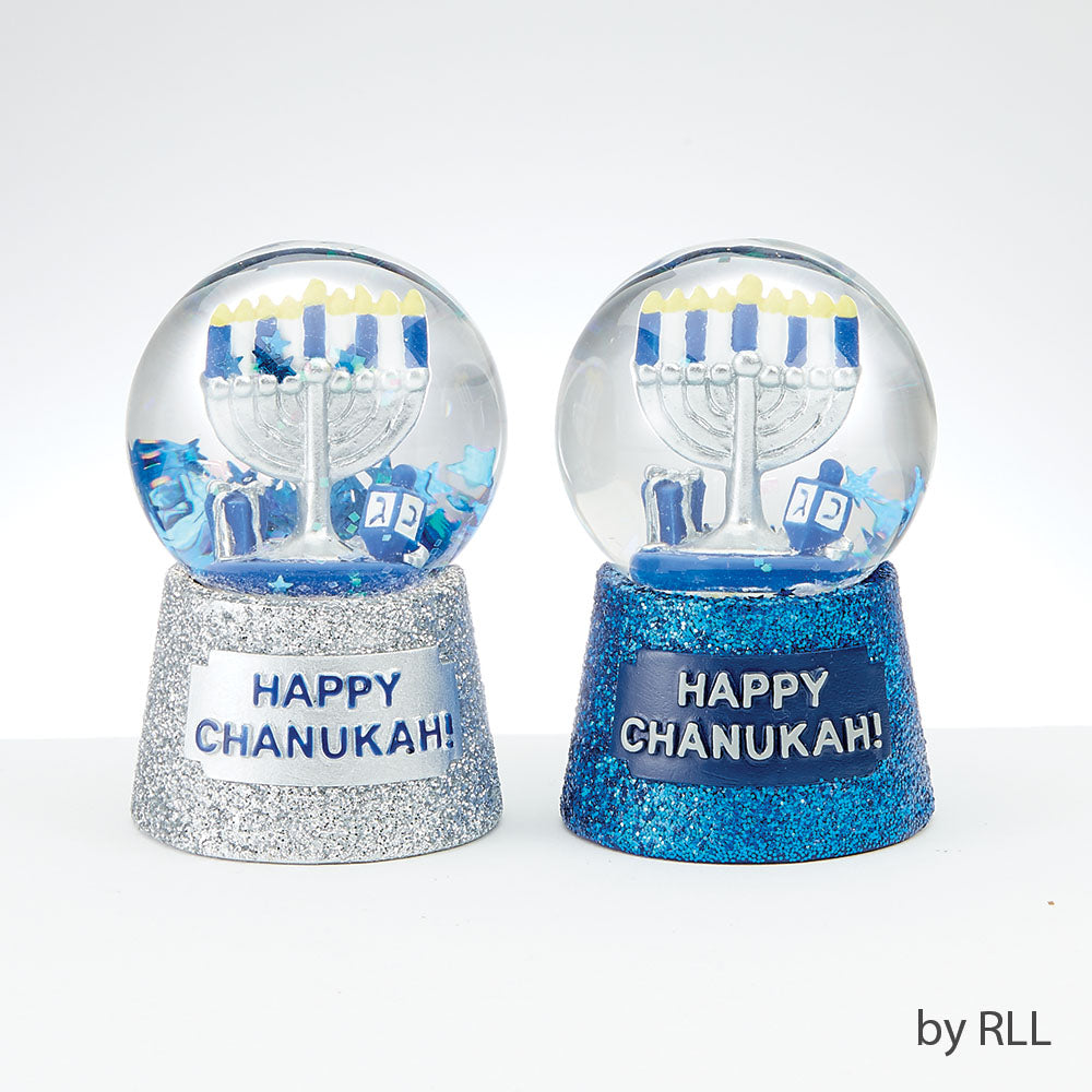 Chanukah - Toy 40 mm Mini Handpainted Chanukah Water Globe