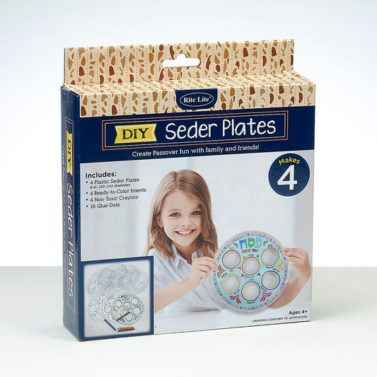 Seder Plate - Decorate Your Own , Set of 4