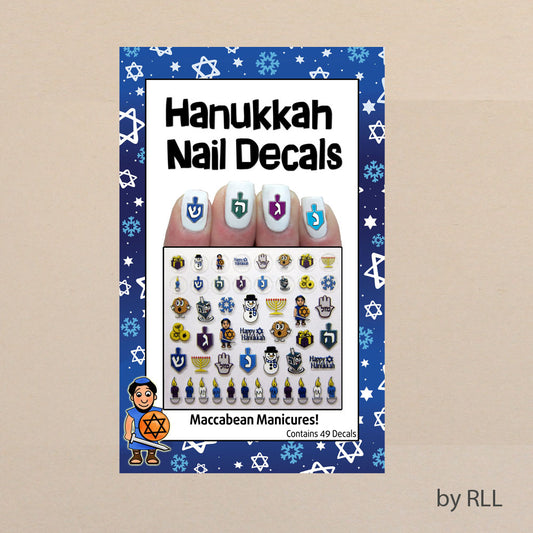 Chanukah - Art & Crafts, Midrash Manicures Nail Decals